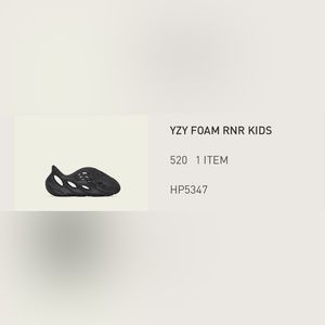 Yeezy - Foam Runners - Kids size 3